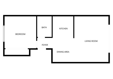 A floor plan of a house with labeled rooms.
